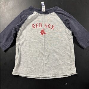 Red Sox Kids Raglan Shirt - Gray and Blue